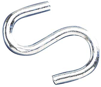 Faithfull CHSH5010 5mm S Hooks Galvanised (Pack of 10)
