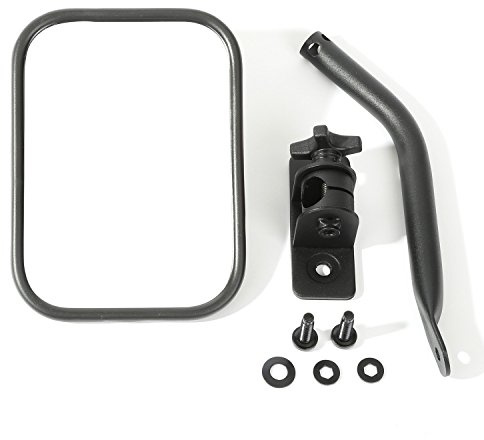 Rugged Ridge | Quick Release Mirror, Rectangular, Textured Black | 11025.18 | Fits 1997-2018 Jeep Wrangler
