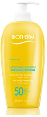 Biotherm, Waterlover, Leche Solar Hidratante con SPF50, Enriquecida con Life Plankton, Para Todo Tipo de Piel, 400 ml