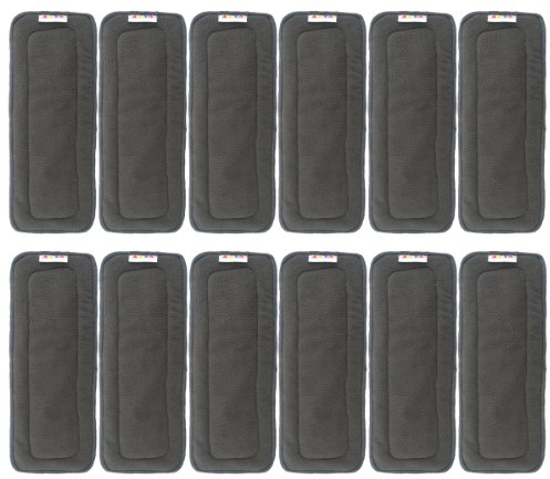 Alva Baby 5-Lagen Holzkohle Bambus wiederverwendbare Liner für Stoffwindeln 12pcs 12ZTN-DE