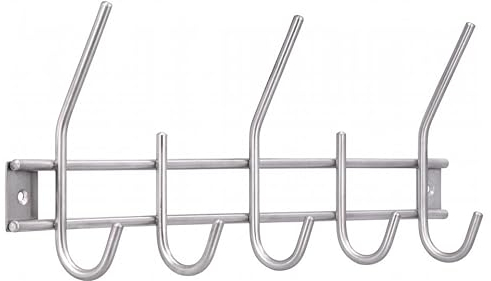 SIRO Hakenleiste Blaustein, Modern, Design, Edelstahl fein geschliffen, 380 mm x 50 mm x 150 mm, LA 356 mm, 2255-380N1V1K