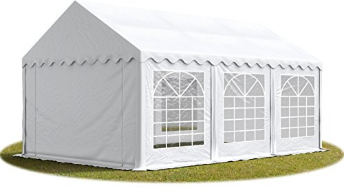 TOOLPORT Party-Zelt Festzelt 3x6 m schwerentflammbar Garten-Pavillon -Zelt PVC Plane 700 N in weiß Wasserdicht