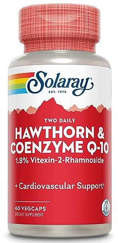 SOLARAY Guaranteed Potency Hawthorn & CoQ10, Veg Cap (Btl-Plastic) 600mg | 60ct