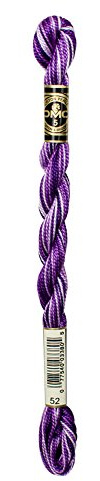 DMC Pearl Cotton Skein Size 5 27.3yd, Variegated Violet