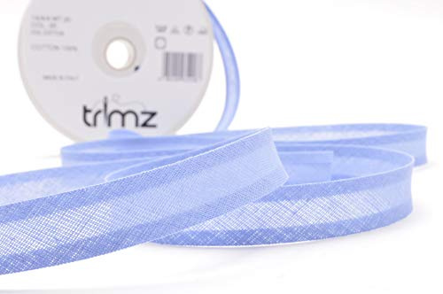 Inastri 14/4/ 4 mm Cotton Bias Binding, Blue (Cornflower Blue) 25
