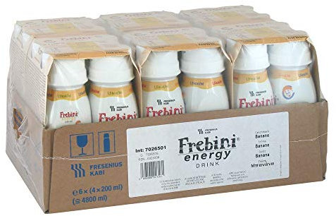 Fresenius Kabi Frebini Energy Drink Banane Trinkflasche, 6 x 4 x 200 ml, 1er Pack (1 x 5,5 kg)