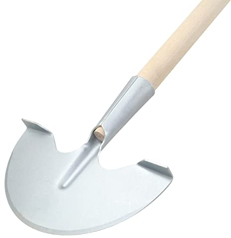 Agrarflora Rasenkantenstecher - verzinkter Stahl 20cm mit geschliffenem Blatt und Tritt - Kantenstecher mit stabilem T-Stiel 105cm - Kantenschneider, Rasenstecher zum Stechen von Rasenkanten