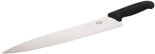 Victorinox Fibrox Tranchiermesser, Extra Scharfe Klinge, Rostfreier Stahl, Spülmaschinenfest, Swiss Made, schwarz