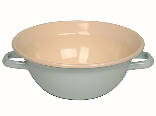 Riess, 0598-006, Mini-Weitling 22, CLASSIC - BUNT/PASTELL, Farbe Türkis, Durchmesser 22 cm, Höhe 9 cm, Inhalt 2 Liter, Emaille, Schüssel