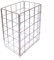 Sammelkorb Abfallkorb Metall Weiss klein 28,5 x 19 x 35,5 cm, Drahtgeflecht, Drahtgestell
