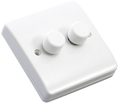 MK Logic Plus 2-Way Double White Gloss Dimmer Switch 240V 300W K1522RP K1522