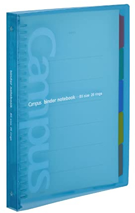 1 X Kokuyo Campus loose-leaf binder slide for one-touch light blue B5 binding device up to 100 miles-P333NLB (japan import) by Kokuyo Co., Ltd.
