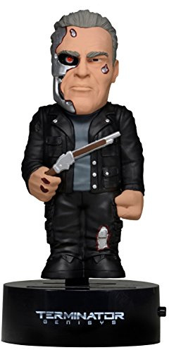 NECA NECA42174 15 cm Terminator Genisys T-800 Solar Powered Body Knocker Bobble Head Figure