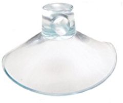 Pack of 10 x 22mm Dual Hang Side Pilot Hole Suction Cups Standard Suckers, Plain, Clear Plastic / PVC by rubbersuckers UK. (Packet size x10)