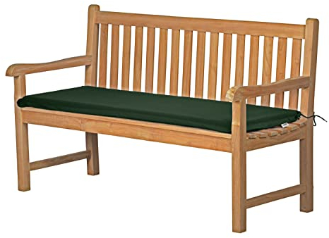 Kai Wiechmann Bankauflage Bankkissen Bankpolster Gartenbankauflage Polsterauflage Sitzauflage Sitzkissen Gartenbank 140 x 47 cm grün dunkelgrün hochwertig Made in Germany