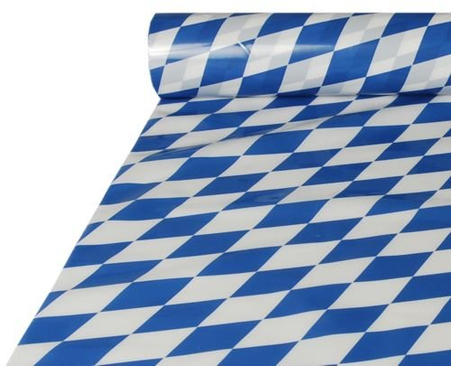 Tischdecke, Folie 20 m x 1 m Bayrisch Blau für schöne Hochzeitsfeier und besonderen Anlass. Menge: 1 Rolle