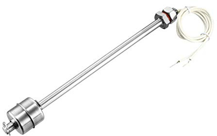 Interruttore a galleggiante a sfera singola in acciaio inossidabile con sensore di livello liquido a filo lungo 215 mm DealMux