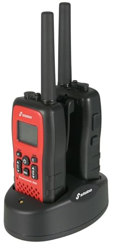 Stabo Elektronik 20850 Freecomm 850 Set PMR Funkgerät IPX7 Wasserdicht, Li-Ion-Akkus Ladestation