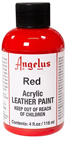 Angelus Acrylic Leather Paint Red Size: 4 onzas