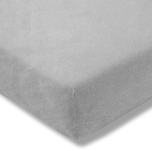 Estella in spugna Vellutato – Lenzuolo con angoli, lenzuolo con angoli 90 X 200 – 100 x 200 cm in 25 colori, Cotone, platin (915), 90x200 bis 100x200 cm