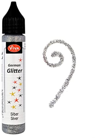 Viva Decor German Glitter, Silver, 0.04 pounds, Pen, 1 piece, Crafts