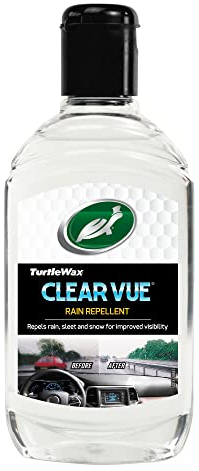 Turtle Wax 51781 Clearvue Car Rain Repellant 300ml - Improves Visibility On the Road In All Weather Including Rain, Sleet & Snow - Easy-to-use Glide On Formula for Exterior Glass Surface Including Motorbike Helmet Screen (1)