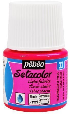 Pebeo Setacolor Flacon de peinture pour tissu 45 ml Rose fluo