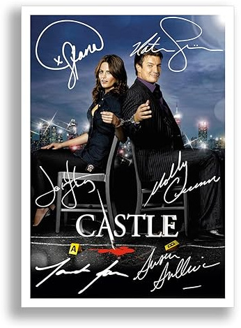 Memorabilia Castle Cast Signed Autograph Signature A4 Poster Photo Print Photograph Artwork Wall Art Picture TV Show Series Season Gift (A4 Poster Only)