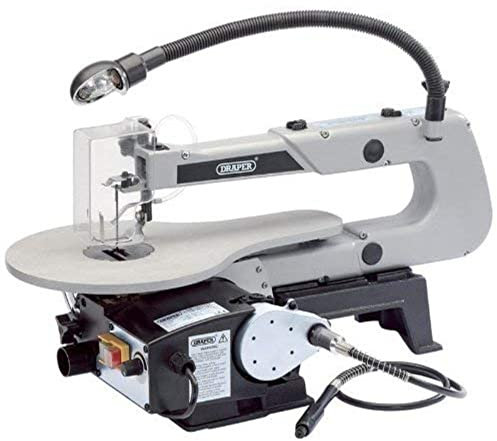 Draper 22791 Variable Speed Fretsaw with Flexible Shaft and Worklight, 405mm, 90W, 230V
