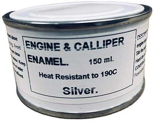 1 x 150ml Silver Heat Resistant Brake Calliper and Engine Block Paint. Caliper Engine Bay