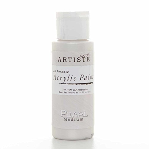 Artiste Acrylic Paint Medium 59ml 2Oz Pearl, Quick-Drying Professional Art, Craft and Hobby Artists Paint, Vibrant Colour, Water-Based Paints Cover All Surfaces with Ease, Ideal for Travel Artists