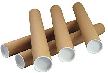 Globe Packaging 10 x A2 Quality Postal Tubes Poster 460mm x 50mm Rolls + End Caps