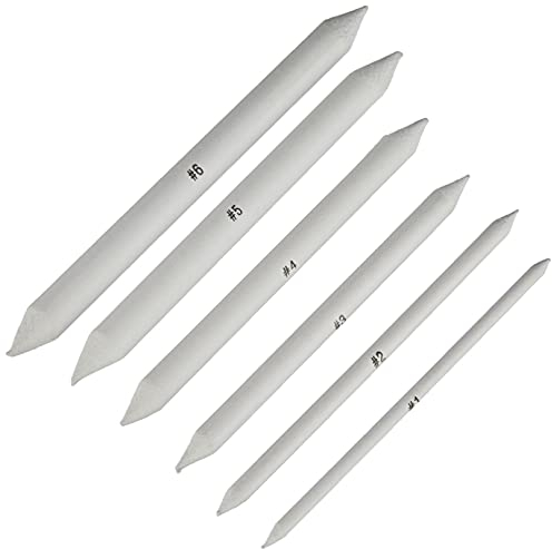 Winsor & Newton A15247 Papierwischer, 6er Set Estompen Zeichenset in verschieden Größen zum Zeichnen, Abwischen, Korrigieren