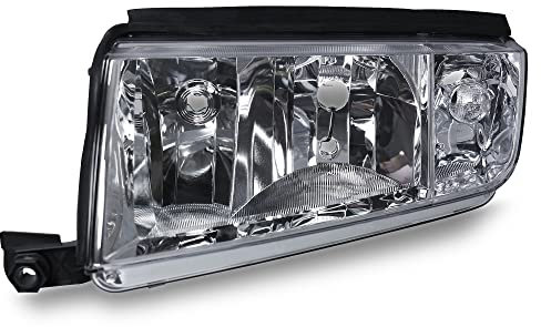 TYC Faro delantero izquierdo para Skoda Fabia (6Y2/6Y3/6Y5) 1999-2008, H3/H7, LWR, E13, Negro, Ámbar, Resistente al agua y polvo