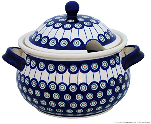 Boleslawiec Pottery Soupière en céramique de Boleslawiec Motif 8, 3 l