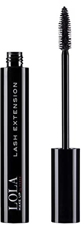 Lola Make-Up Lash Extension Eye Mascara, Extreme Lengthening, Intensifying Of Lashes, Waterproof, Enriched With Natural Fibers And Conditioning Agents, Vegan, No.1 Black