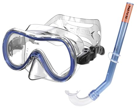 Seac Set Salina SLT, máscara de Snorkel y Tubo de Snorkel para Adultos, Adolescentes y niños