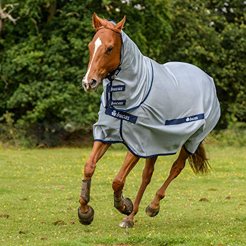 Bucas Buzz-Off Full/Neck - Silver/Blue, Größe:165