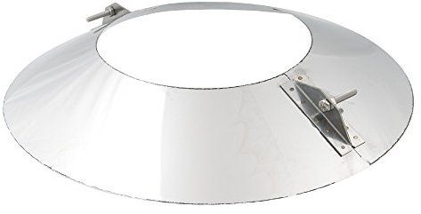 MK Schornstein, Wandblende, 2-teilig 0°, Edelstahl, ø 120 mm (180 mm) Edelstahl glänzend Keine Farbe wählbar