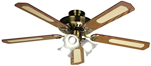 Farelek Baleares Ventilateur de plafond 132 cm Brun