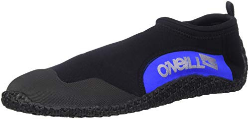 O'Neill Men's Reactor 2mm Wetsuit Reef Boot, Water Shoe, Anatomical Fit with Round Toe, Durable Rubber Sole for Surfing, Paddleboarding, Snorkeling, Black/Pacific, 13