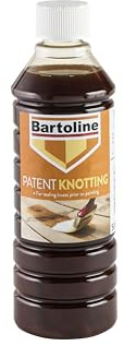 Bartoline Patent Knotting 500ml – Quick-Drying Knot Sealer for Wood – Ideal for Paint, Wax & Polish Prep