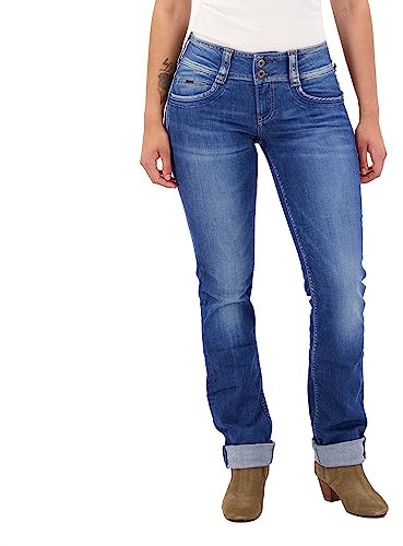 Pepe Jeans Gen Vaqueros para Mujer Regular Fit Tiro Medio Royal Dark, 28W / 34L