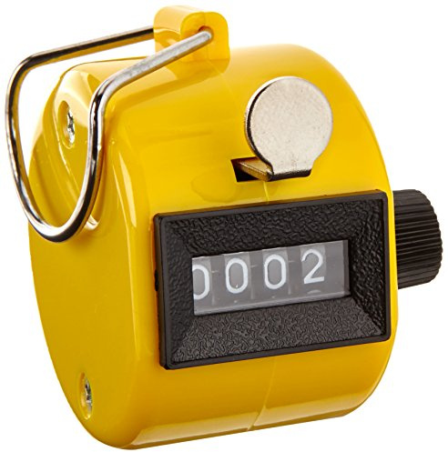 neoLab 1-7511 handräknare economy 0-9999, konstoff, gul