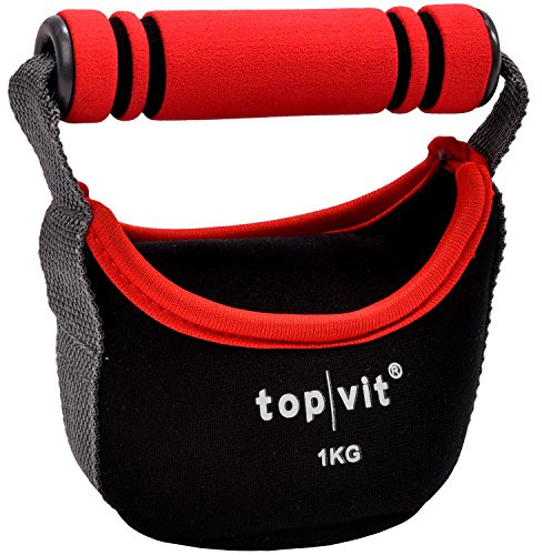 Kettlebell soft I weiche Kettle Bell aus reißfestem Neopren I Kugelhantel, Schwunghantel I weiches Material ideal für das Heimtraining I 1 kg