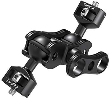SMALLRIG Brazo Mágico Magic Arm Articulado con Cabezales Dobles (Tornillo de 1/4) para Camera Monitores, Luces LED, Cámaras de Acción - 2070