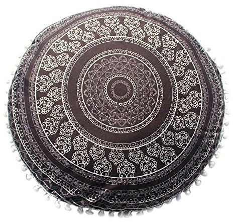 FeiliandaJJ Kissenbezug Runde Boho Mandala Retro Kissenhülle Kopfkissenbezug Home Dekoration Pillowcase Super Weich Sofakissen für Wohnzimmer Sofa Bed (H)