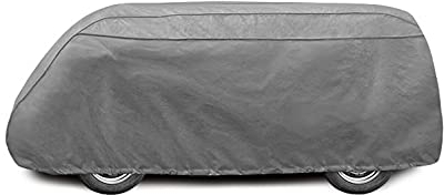 Autoabdeckung Wasserfest & Extrastark Vollgarage Autoplane Abdeckplane gegen Regen Schnee Wind UV-Strahlung Laub und anderen Schmutz Autogarage Autohülle Grau, T3 L: 430-456 cm/H: 165-173 cm