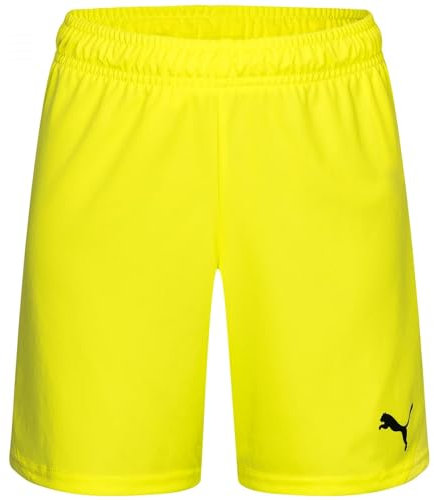 PUMA Unisex Teamgoal Jr Strick Shorts, Fluro Yellow PES-puma Black, 140 EU