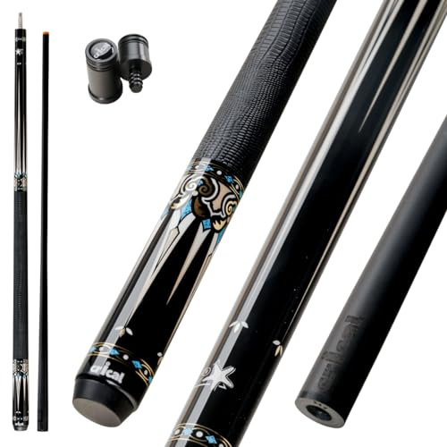 CRICAL Carbon Fiber Pool Cue Stick 12.5mm Low Deflection Cue Stick 3 * 8/8 Joint Pin Smooth Grip/Leather Grip Butt Technology Professional Cues